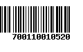 Código de Barras 700110010520