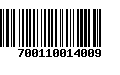 Código de Barras 700110014009