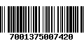 Código de Barras 7001375007420