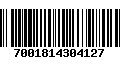 Código de Barras 7001814304127