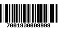 Código de Barras 7001930009999