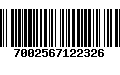 Código de Barras 7002567122326