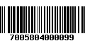 Código de Barras 7005804000099