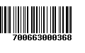 Código de Barras 700663000368