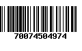 Código de Barras 70074504974