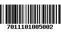 Código de Barras 7011101005002