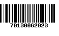 Código de Barras 70130062023