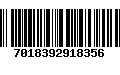 Código de Barras 7018392918356