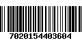 Código de Barras 7020154403604