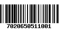 Código de Barras 7020650511001