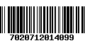 Código de Barras 7020712014099