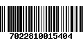 Código de Barras 7022810015404