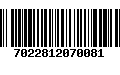 Código de Barras 7022812070081