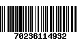 Código de Barras 70236114932