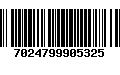 Código de Barras 7024799905325