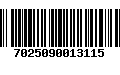 Código de Barras 7025090013115