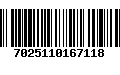 Código de Barras 7025110167118