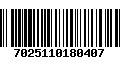 Código de Barras 7025110180407