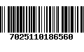 Código de Barras 7025110186560