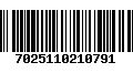 Código de Barras 7025110210791