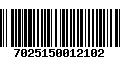 Código de Barras 7025150012102