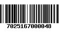 Código de Barras 7025167000048