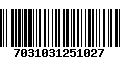 Código de Barras 7031031251027