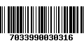 Código de Barras 7033990030316