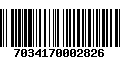 Código de Barras 7034170002826