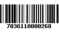 Código de Barras 7036110000268