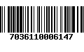 Código de Barras 7036110006147