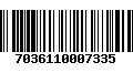 Código de Barras 7036110007335