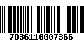 Código de Barras 7036110007366