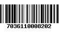 Código de Barras 7036110008202