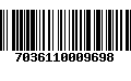 Código de Barras 7036110009698