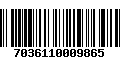 Código de Barras 7036110009865