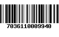 Código de Barras 7036110009940