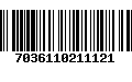 Código de Barras 7036110211121