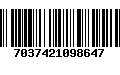 Código de Barras 7037421098647