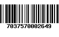 Código de Barras 7037570002649