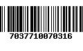 Código de Barras 7037710070316