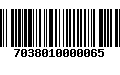 Código de Barras 7038010000065