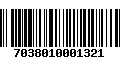 Código de Barras 7038010001321