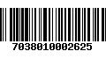 Código de Barras 7038010002625