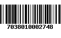 Código de Barras 7038010002748