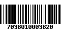 Código de Barras 7038010003820