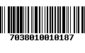 Código de Barras 7038010010187