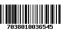 Código de Barras 7038010036545