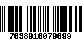 Código de Barras 7038010070099