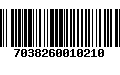 Código de Barras 7038260010210